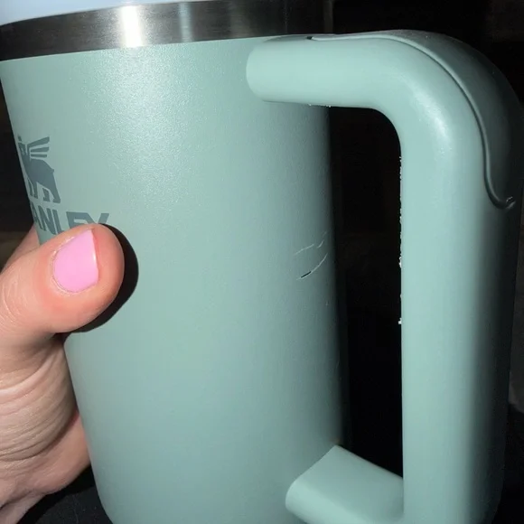 Stanley Mint Green Travel Mug with Handle - Picture 3 of 6